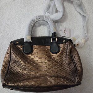 COACH F36657 Baby Bennett Satchel/Snakeskin Embossed Leather Leather Trim